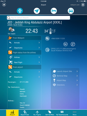 Jeddah King Abdulaziz Airport + Flight Tracker HD airlines Saudi Arabian screenshot 2