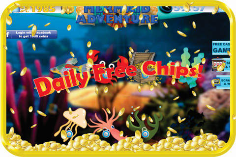 A Mermaid Slots Casino - All Lucky Big Win Jackpot and Las Vegas Real Blackjack in New Wonderland HD Free screenshot 2