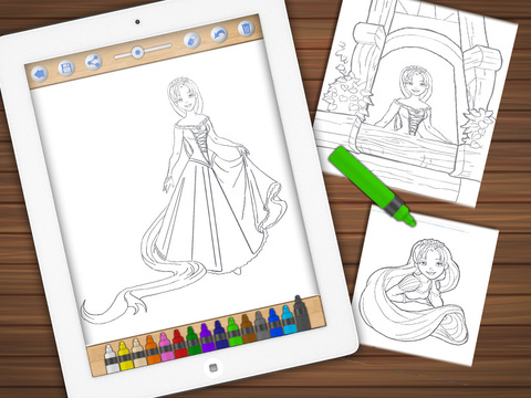 【免費攝影App】Paint Princess Rapunzel – Drawings of princesses to color - Premium-APP點子