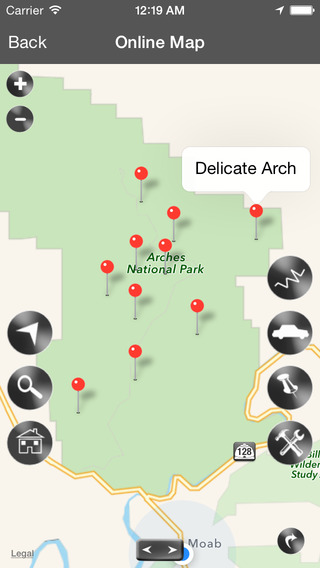 Arches National Park Map