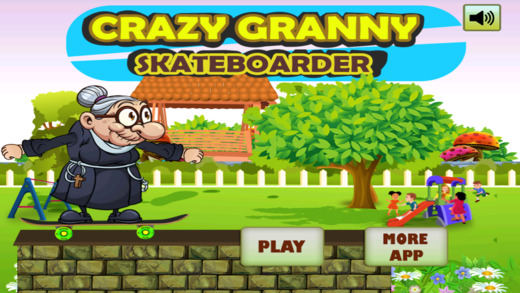 Crazy Angry Granny Run Skateboard Party Free