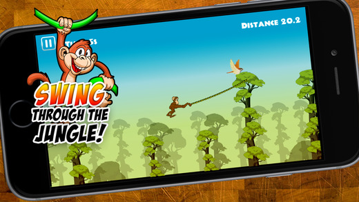 Swinging Monkey - For Kids Swing Through The Heat Of The Jungle As Far As The Baboon Can