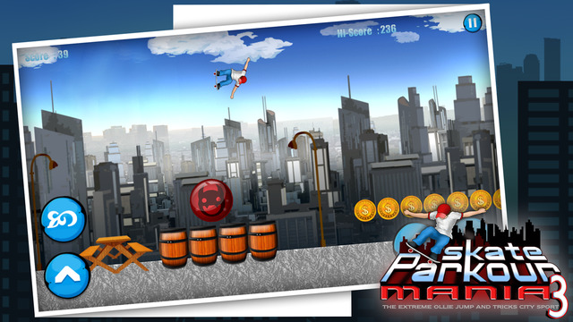 Skate Parkour Mania 3 : The Extreme Ollie Jump and Tricks City Sport - Free Edition
