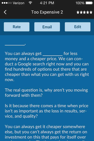 Sales Objections screenshot 3