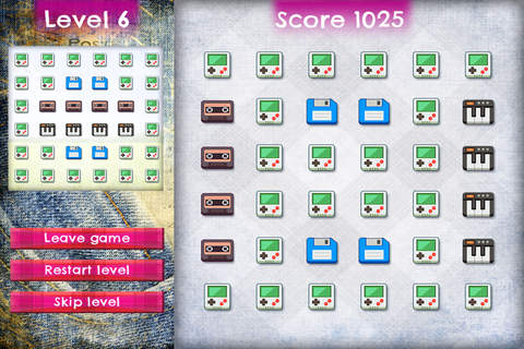 Grunge Strings - PRO - Slide Rows And Match Vintage 90's Items Super Puzzle Game screenshot 2