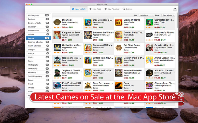 Apps On Sale for Mac 2.1 破解版 - Mac App Store在线销售跟踪