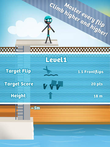 【免費遊戲App】Stickman High Diving PRO - Touch, Jump & Flip!-APP點子