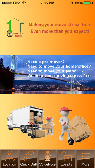 First Class Moving Storage App