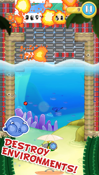 【免費遊戲App】Blowfish Meets Meteor: A Brick-Breaker Adventure-APP點子