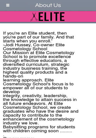 Elite Cosmetology School screenshot 2