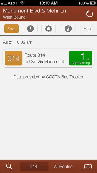 Transit Stop: CCCTA Bus Tracker Free