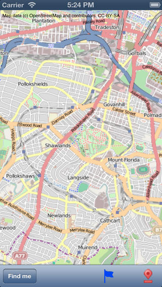 Glasgow Street Map.