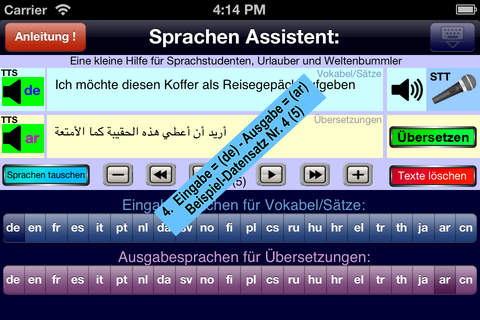 Dolmetscher für 22 Sprachen - die direkte Übersetzung von Stimme oder Text wird angezeigt und vorgelesen screenshot 4