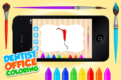 Dentist Office Coloring - First Dental Painting Game For Little Pre School Kids screenshot 3