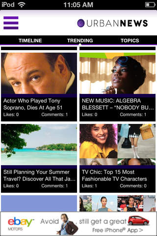 Urban News FREE: Discover the most popular news from your favorite Blogs, Websites, Magazines & Newspapers screenshot 2