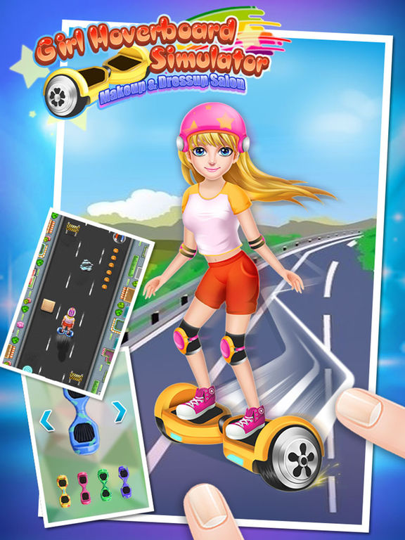 Girl Hoverboard Simulator - Makeup & Dressup Salon Game FOR FREEscreeshot 1
