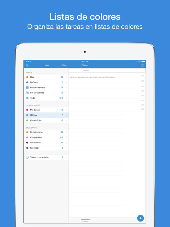 Captura de pantalla del iPad 4