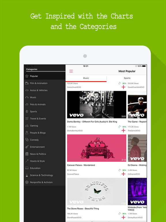 Screenshots of Free Music - for Youtube music video.s stream.ing player for iPad