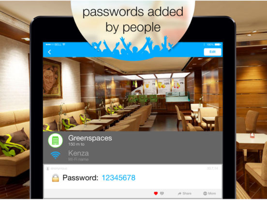 Screenshots of WiFi Map — Passwords for free wireless internet access in public places hotspots. Good alternative for roaming. for iPad
