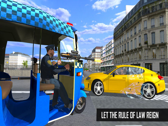 Полиция Тук Тук: моторикша симулятор вождения для iPad