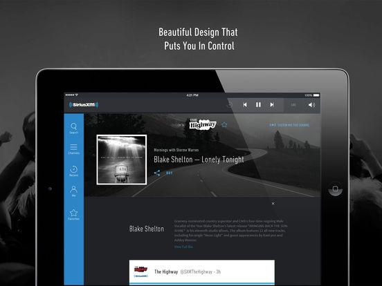Screenshots of SiriusXM Radio - Music, Talk, Comedy, Sports, More for iPad
