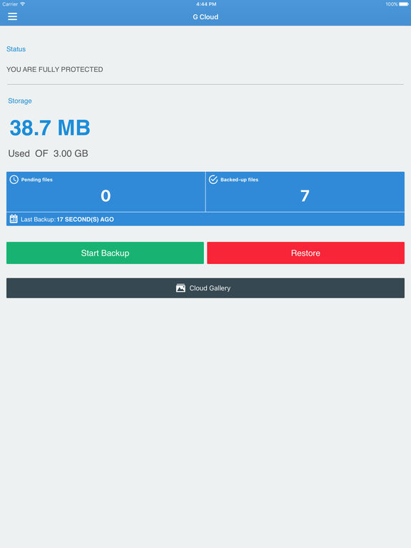 Cloud Backup on the App Store
