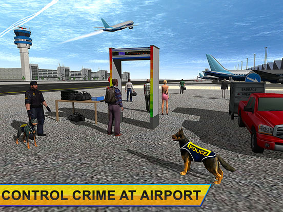 Полиция аэропорта Собака Чейз симулятор - 3D Уголовное Чейз Моделирование игры для iPad
