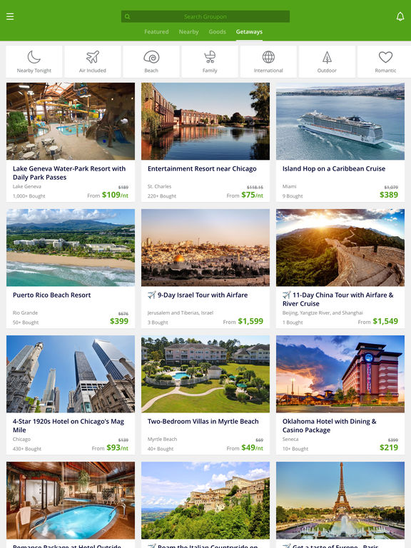 Screenshots of Groupon - Deal, Coupon & Discount Shopping App for iPad