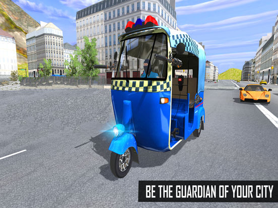 Полиция Тук Тук: моторикша симулятор вождения на iPad