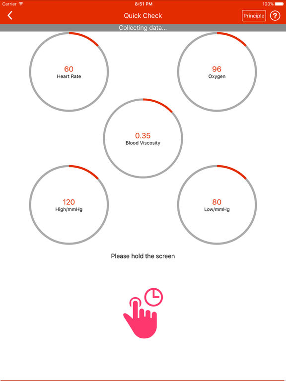 iCare Health Monitorcan measure blood pressure screenshot