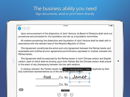 pdf reader and editor lets you digitally sign