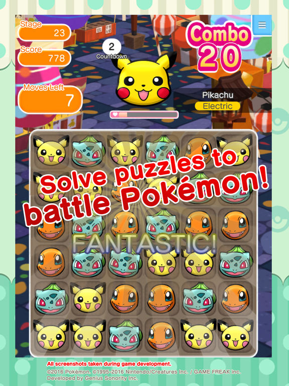 Screenshots of Pokémon Shuffle Mobile for iPad