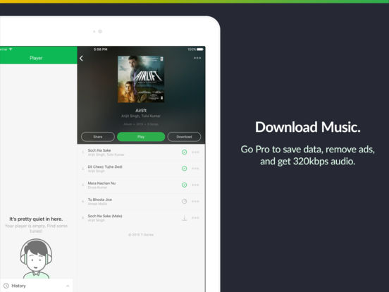 Screenshots of Saavn Music & Radio for iPad