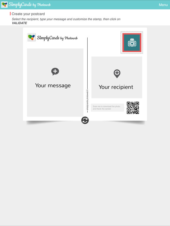 SimplyCards by Photoweb Real Postcard screenshot