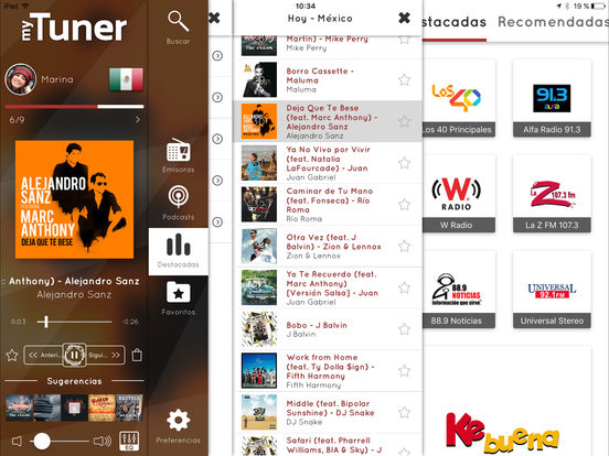 Captura de pantalla del iPad 3