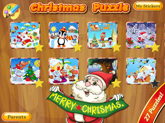 Happy Christmas Time with Santa Claus, Snowman, Elf, Reindeer Jigsaw Puzzles: Fun Educational Game for Kids and Toddlers screenshot 10