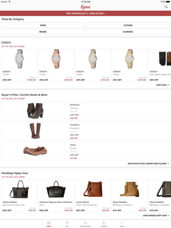 Screenshots of 6pm - Shoe and Clothing Deals for iPad