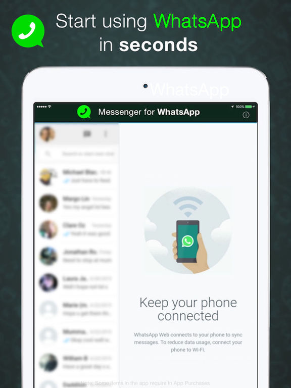 messenger for whatsapp ipad unmirrow