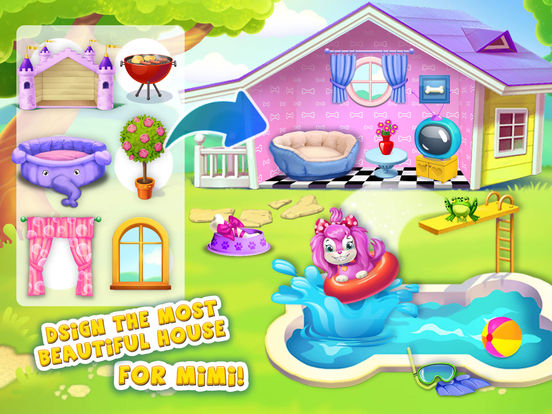 Pink Dog Mimi - My Virtual Pet - No Ads для iPad