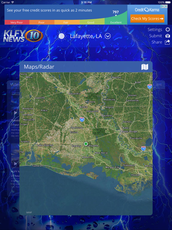 App Shopper: KLFY Weather - Weather and Radar from Lafayette (Weather)