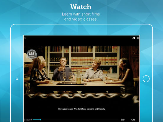 Screenshots of Learn English with ABA English for iPad