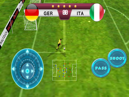 Screenshots of Best pro speed real soccer 2016 game - Top new free football games Euro Germany VS Italy edition for iPad