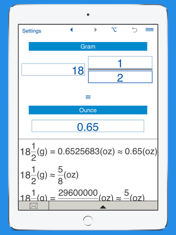 App Shopper Ounces to grams and grams to oz weight converter