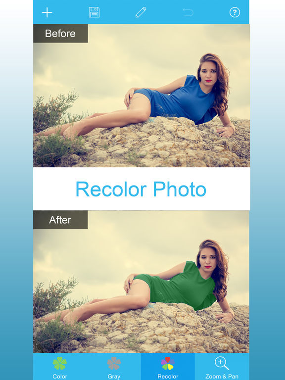 Screenshots of Color Changer - Change Hair Style & Recolor Eye for iPad