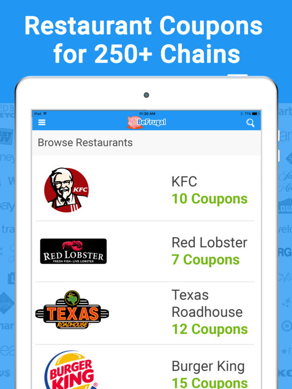 Be frugal coupons