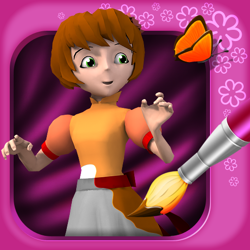 3D Coloring Book for Kids: Fantasy Girls. icon