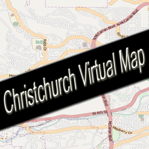 Christchurch, New Zealand Virtual Map