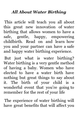 All About Water Birthing image #1