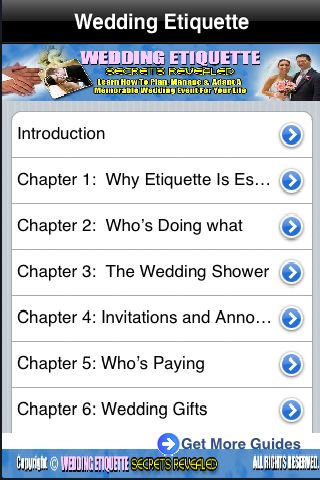 iGuides - Wedding Etiquette image #1