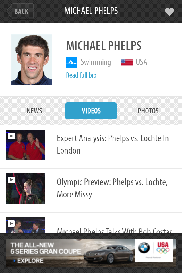 NBC Olympics screenshot 4